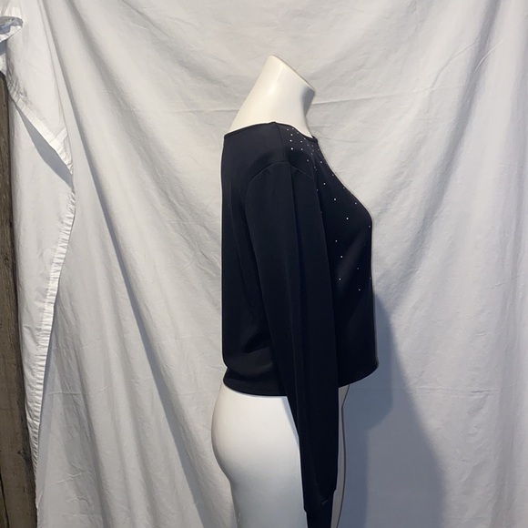 bar III embellished black sweater small - Picture 6 of 7